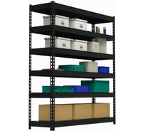 Стеллаж ООО Металекс HARD 2200х1800х600 6 полок (чёрный) / 106488