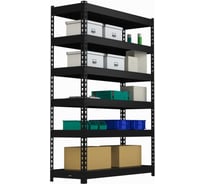 Стеллаж ООО Металекс HARD 2200х1400х400 6 полок (чёрный) / 106476