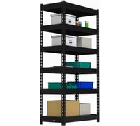 Стеллаж ООО Металекс HARD 2200х1000х400 6 полок (чёрный) / 106474