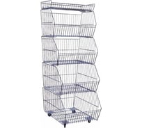 Стеллаж-горка пятиярусный Юнитрейд 600х665х1510мм с колесами, о., 04.04.008.01.14.0001.00