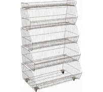 Стеллаж-горка пятиярусный Юнитрейд 1000х665х1510мм с колесами, о., 04.04.007.01.14.0001.00