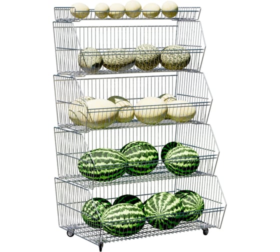 Стеллаж-горка пятиярусный Юнитрейд 1000х665х1510мм с колесами, о., 04.04.007.01.14.0001.00