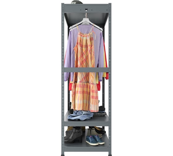 Металлический стеллаж First Logistik HIT HANG 912х600х1824 мм, RAL7012, LS 090618.00.H-01-01