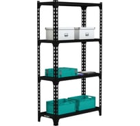Стеллаж ООО Металекс Metalex MID 1800х1000х400 4 полки, черный 107376