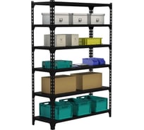 Стеллаж ООО Металекс Metalex MID 2200х1200х400 6 полок, чёрный 107467