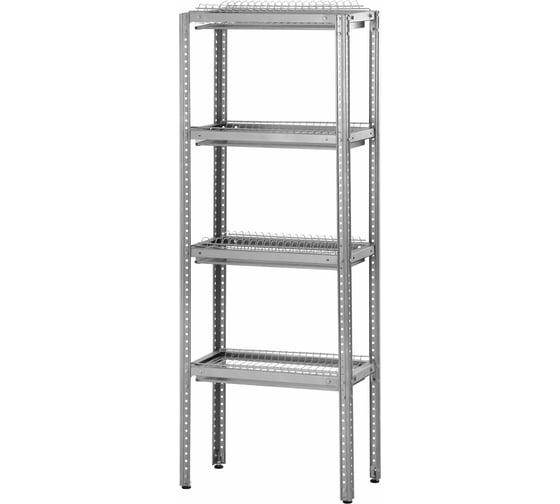 Стеллаж для сушки посуды ССПб - 1000x300x1600 Base (сетки стаканы - 2 шт.; сетки тарелки - 2 шт.; под. - 4 шт.) Mecon ССП-В10030160-2с-2т-4п