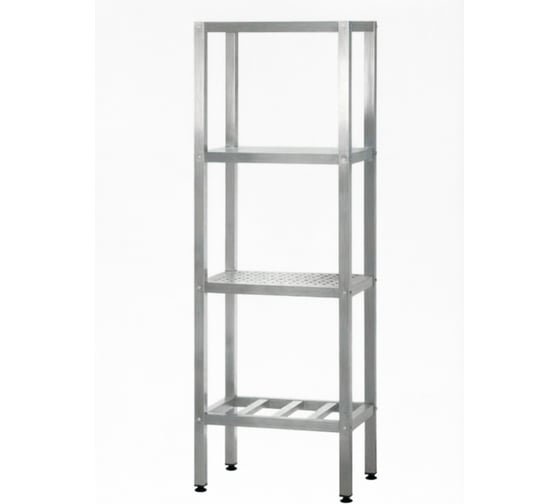 Стеллаж полочный Mecon СПЛп - 1200*600*1800 Profi Inox (полка сплошная 4 шт.) СПЛ-PIn12060180-4С