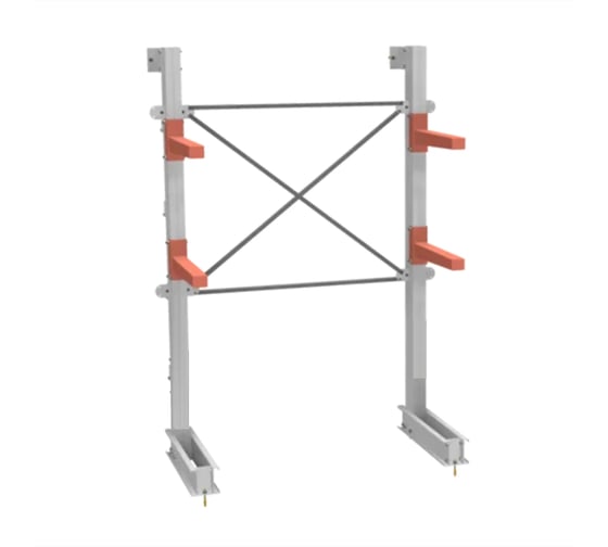 Консольный стеллаж УЗТСО Секция (ВхШхГ) 3000х1000х1200мм 2 яруса консолей 3742069184907