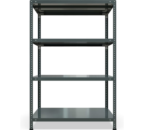 Стеллаж металлический IRONMEBEL Нексус 2000х1000х500 мм 4 полки серый графит M-NEX-2000-1005-4T