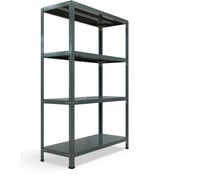Стеллаж металлический IRONMEBEL Нексус 1500х800х400 мм, 4 полки, серый графит M-NEX-1500-0804-4T