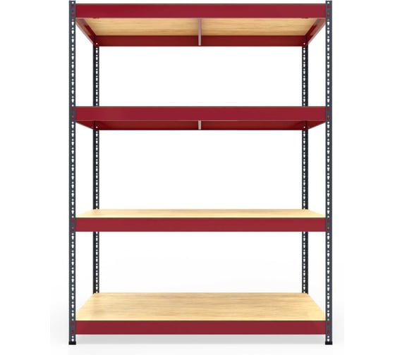 Стеллаж металлический IRONMEBEL Нексус 2100, 2000х1830х510 мм, 4 полки, серый графит M-NEX2-2000-1805-4T