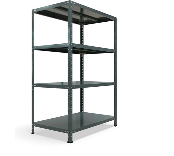 Стеллаж металлический IRONMEBEL Нексус 1000, 1500х800х500 мм, 4 полки, серый графит M-NEX-1500-0805-4T