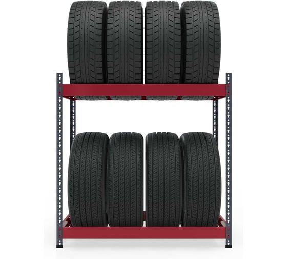 Стеллаж для шин IRONMEBEL Нексус 2100, 1153х1167х525 мм, 2 полки, серый графит M-NEX2-1000-1165-2T