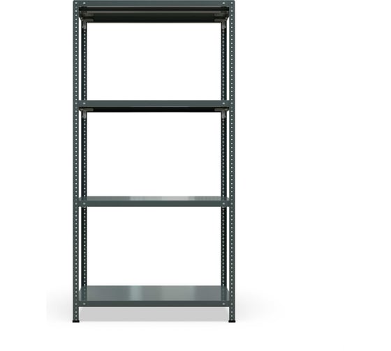 Стеллаж металлический IRONMEBEL Прайм 1300, 2000х1200х500 мм, 4 полки, серый графит M-PRI-2000-1205-4T
