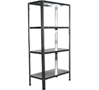 Металлический стеллаж BoomHouse в1200Хш600Хг300мм, 4 полки, нагрузка на стеллаж до 120 кг, серебр, 291417