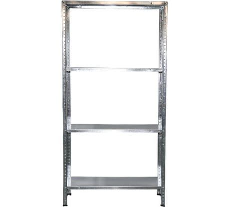 Металлический стеллаж BoomHouse в1500Хш750Хг300мм, 4 полки, нагрузка на стеллаж до 120 кг, серебр, 291418