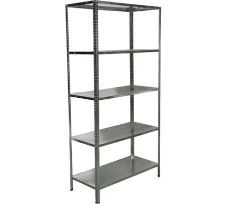 Металлический стеллаж BoomHouse в1800Хш900Хг400мм, 5 полок, нагрузка на стеллаж до 150 кг, серебр, 291421
