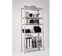 Стеллаж ООО ФУРАМА СТФЛ 2000x1000x800 мм, 5 полок, серый СТФЛ201080-5