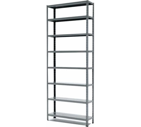 Стеллаж ООО ФУРАМА СТФУ 2500x1100x300 мм, 8 полок, серый СТФУ251130-8