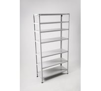 Стеллаж ООО ФУРАМА СТФ 2000x1000x800 мм, 7 полок, серый СТФ201080-7