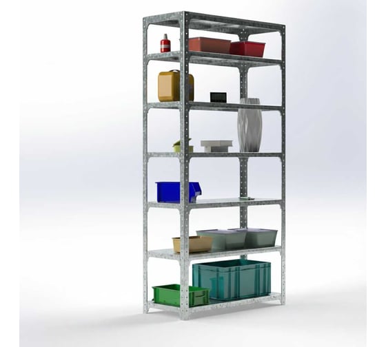 Стеллаж Metalex Kit Comfort ООО Металекс 2400х800х400 7-мь полок (Оцинкованный) / 401334