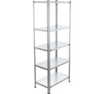 Стеллаж ООО ФУРАМА СТФЛ 1800x700x400 мм, 5 полок, серый СТФЛ187040-5