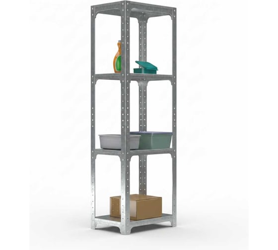 Стеллаж ООО Металекс Metalex Kit Comfort 2000х400х600, 4-е полки, оцинкованный 401377