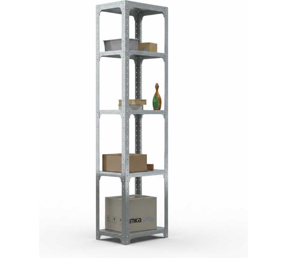 Стеллаж ООО Металекс Metalex Kit Comfort 2000х400х600, 5-ть полок, оцинкованный 401383