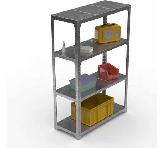 Стеллаж ООО Металекс Metalex Kit Comfort 2000х500х600 4-е полки (Оцинкованный) / 401378