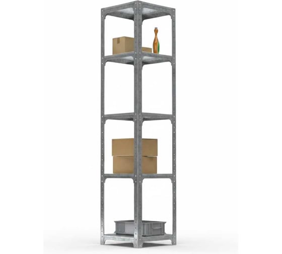 Стеллаж ООО Металекс Metalex Kit Comfort 2200х600х600 5-ть полок (Оцинкованный) / 401393