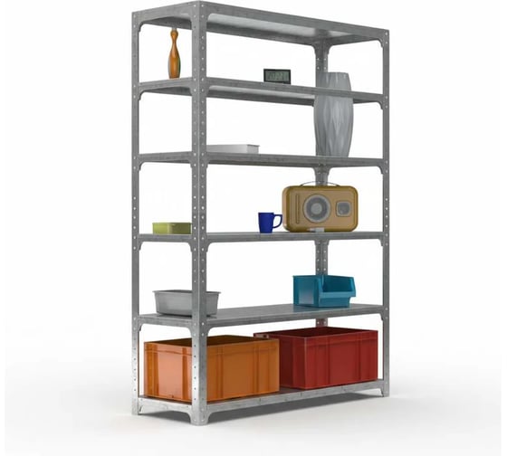 Стеллаж ООО Металекс Metalex Kit Comfort 2000х500х600 6-ть полок (Оцинкованный) / 401390