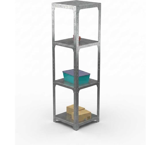Стеллаж ООО Металекс Metalex Kit Comfort 2000х500х500 4-е полки (Оцинкованный) / 401374