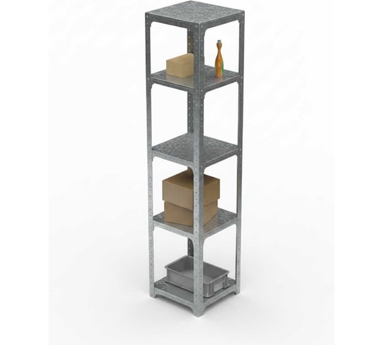 Стеллаж ООО Металекс Metalex Kit Comfort 2000х600х600 5-ть полок (Оцинкованный) / 401381