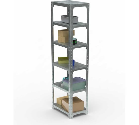 Стеллаж ООО Металекс Metalex Kit Comfort 2200х500х600 6-ть полок (Оцинкованный) / 401402