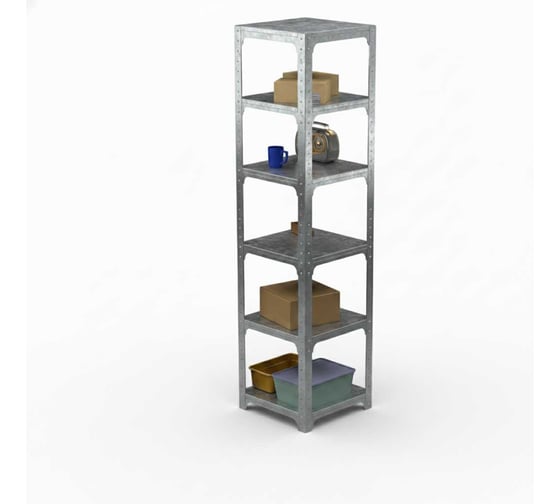 Стеллаж ООО Металекс Metalex Kit Comfort 2200х600х600 6-ть полок (Оцинкованный) / 401399