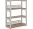 Стеллаж открытый Kobor ST3-120/36 white/natural 220233 1