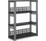 Стеллаж открытый Kobor ST3-120/36 graphite/wood 221370 1