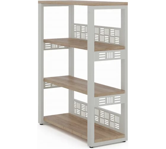 Стеллаж открытый Kobor ST3-100/36 white/natural 220232