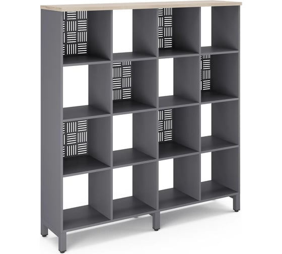 Стеллажная система Kobor SQ-4X4 graphite/natural 220434
