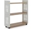 Стеллаж мобильный Kobor SM3-90/30 white/natural 220382 2