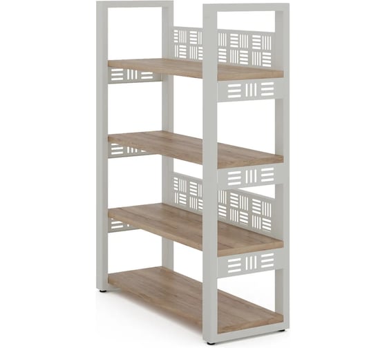 Стеллаж открытый Kobor SO4-80/36 white/natural 220291
