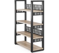 Стеллаж открытый Kobor SO4-60/36 black/natural 220245