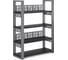 Стеллаж открытый Kobor SO4-60/36 graphite/wood 221411 2