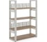 Стеллаж открытый Kobor SO4-60/36 white/natural 220290 2