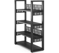 Стеллаж открытый Kobor SO4-60/36 black/wood 221400