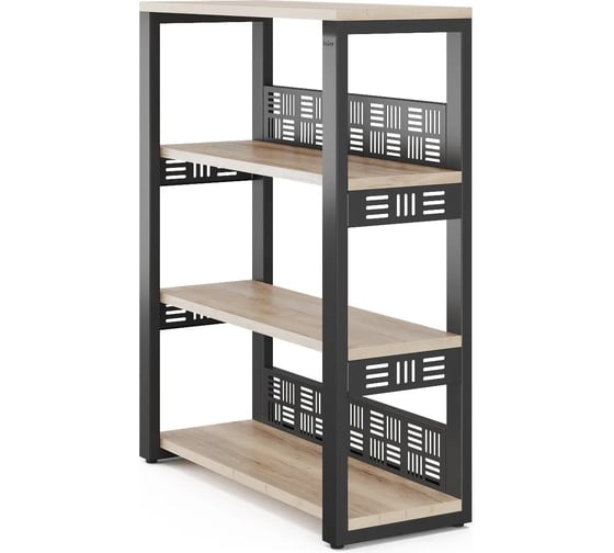 Стеллаж открытый Kobor ST3-60/36 black/natural 220185