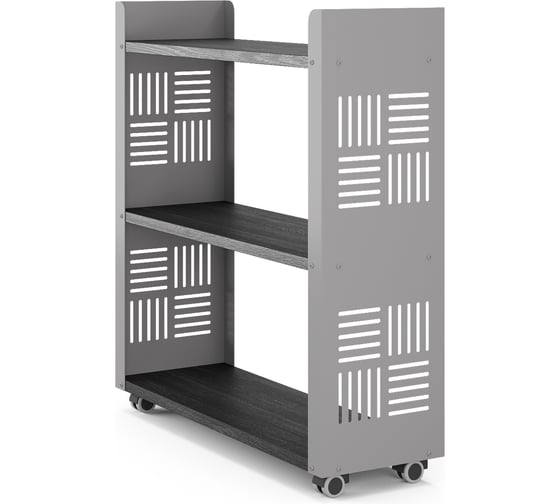 Стеллаж мобильный Kobor SM3-90/30 aluminum/wood 221495