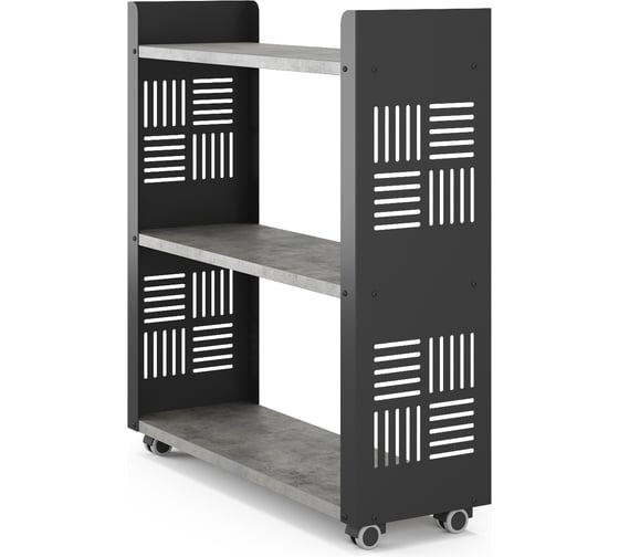 Стеллаж мобильный Kobor SМ2-90/30 black/chicago 221482