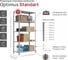 Стеллаж HONEYCOMB Optimus Standart 2200х1000х500 мм, 5 полок M-НСУС2200х1000х500 6