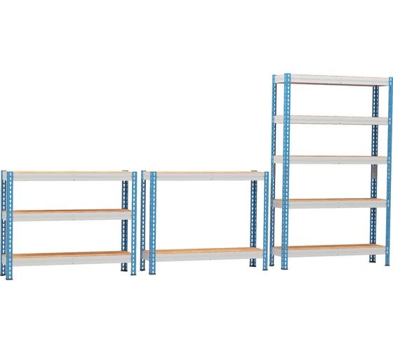 Стеллаж IRONMEBEL Optimus Hook 2 в 1, h-2400 мм, 5 полок, 1000x400 мм m-ot.000.003